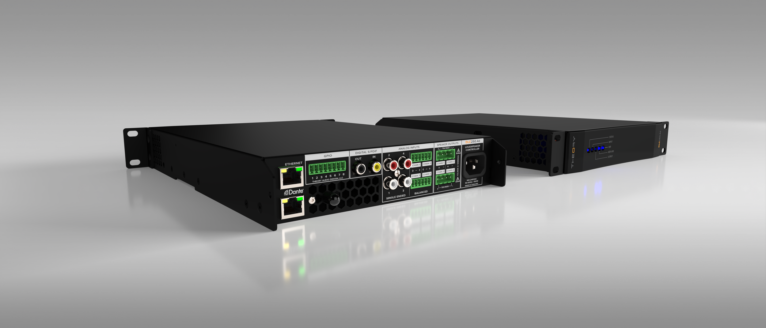 DLC-250.4d 4-CHANNEL AMPLIFIED LOUDSPEAKER CONTROLLER WITH DANTE